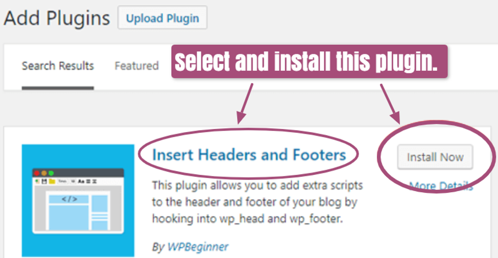 Install Insert Headers and Footers Plugin on WordPress